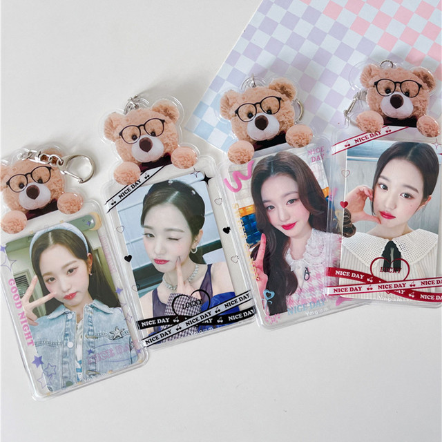 Kawaii 3 inch Photocard Holder Acrylic Transparent Kpop idol Chasing stars Photo  Protector Sleeves Protective Case